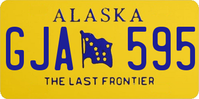 AK license plate GJA595
