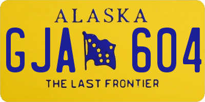 AK license plate GJA604