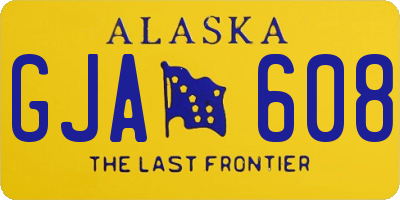 AK license plate GJA608