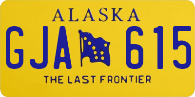 AK license plate GJA615