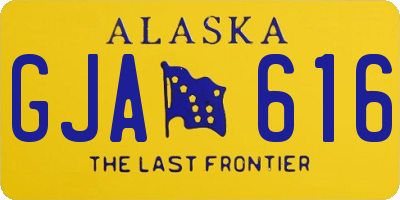 AK license plate GJA616