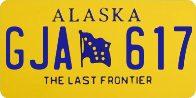 AK license plate GJA617