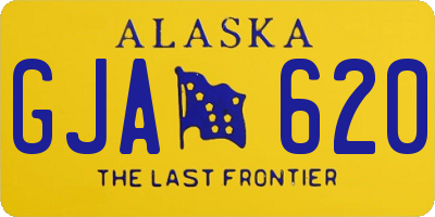 AK license plate GJA620