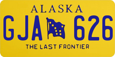 AK license plate GJA626