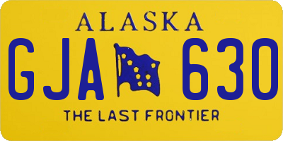 AK license plate GJA630