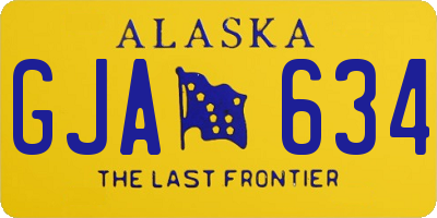 AK license plate GJA634