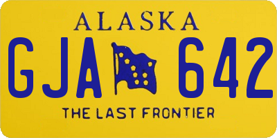 AK license plate GJA642