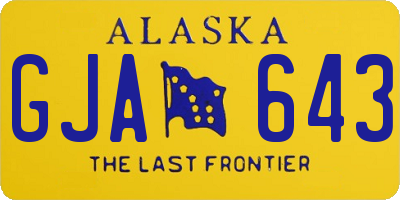 AK license plate GJA643