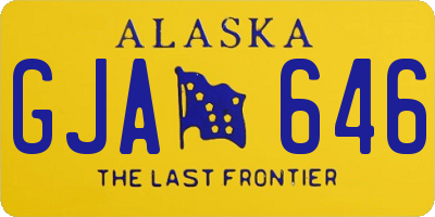 AK license plate GJA646