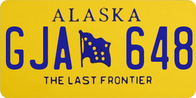 AK license plate GJA648