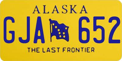 AK license plate GJA652