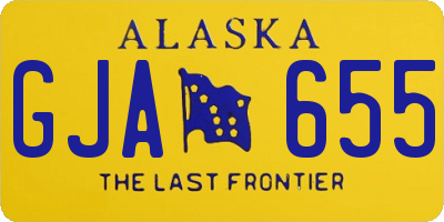 AK license plate GJA655