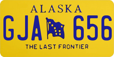 AK license plate GJA656