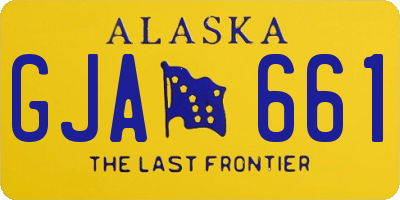 AK license plate GJA661