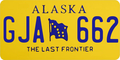 AK license plate GJA662