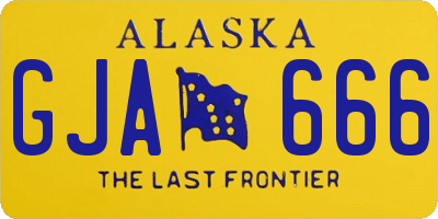 AK license plate GJA666