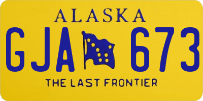 AK license plate GJA673