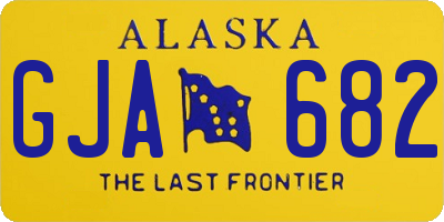 AK license plate GJA682