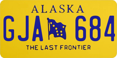 AK license plate GJA684