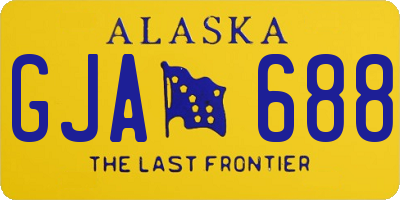 AK license plate GJA688
