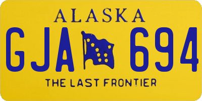 AK license plate GJA694