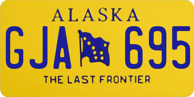 AK license plate GJA695