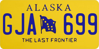 AK license plate GJA699