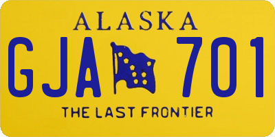 AK license plate GJA701