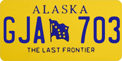 AK license plate GJA703