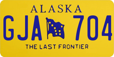 AK license plate GJA704