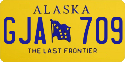 AK license plate GJA709