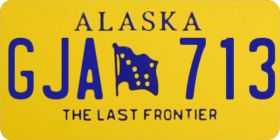 AK license plate GJA713