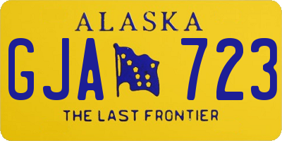 AK license plate GJA723