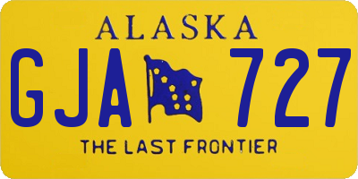 AK license plate GJA727