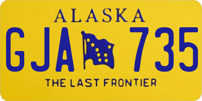 AK license plate GJA735