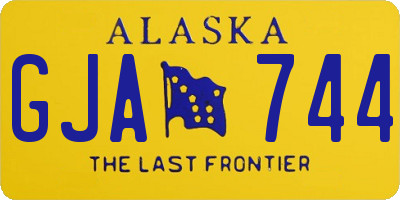 AK license plate GJA744
