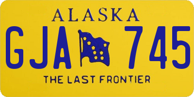 AK license plate GJA745