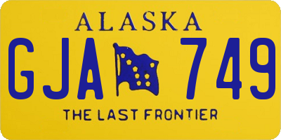AK license plate GJA749