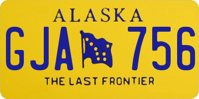 AK license plate GJA756