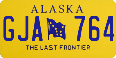 AK license plate GJA764