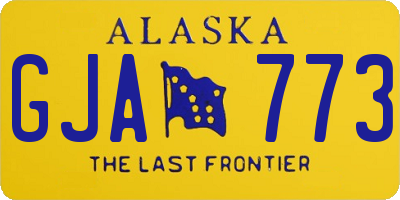 AK license plate GJA773