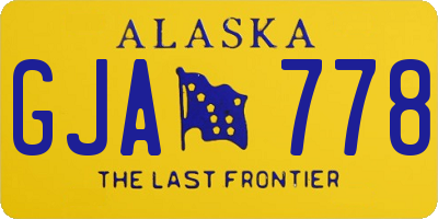 AK license plate GJA778