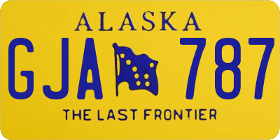 AK license plate GJA787