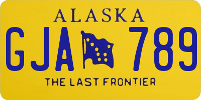 AK license plate GJA789