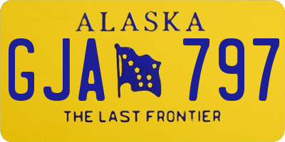 AK license plate GJA797