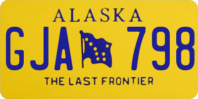 AK license plate GJA798