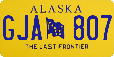 AK license plate GJA807