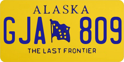 AK license plate GJA809