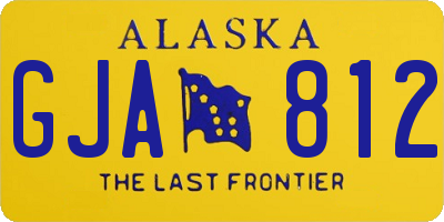 AK license plate GJA812