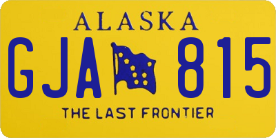 AK license plate GJA815
